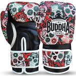 Buddha Fight Wear – Mexikanische Boxhandschuhe – Muay Thai – Kickboxen – hochwertiges Kunstleder – GS-3-Innenpolsterung – Aufprallschutz – rote Farbe – Größe 12 Oz