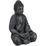 Buddha Figur in Dunkelgrau - (H)50 cm