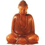 Reduzierte Braune Asiatische 25 cm Saraswati Buddha Figuren aus Holz 