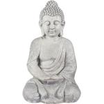 Graue Asiatische xxxlutz Buddha Figuren aus Kunststoff 