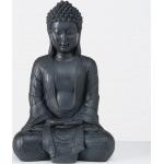 Schwarze Asiatische Boltze Buddha Figuren mit Buddha-Motiv aus Kunststoff 