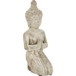 Braune Moderne 32 cm Buddha Figuren gebürstet aus Stein 