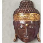 Dunkelbraune Asiatische Oriental Galerie Holzmasken aus Holz 