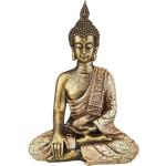 Goldene Asiatische 34 cm sconto Buddha Figuren aus Kunststein 