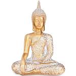 Goldene Asiatische 30 cm Buddha Figuren aus Kunststein 