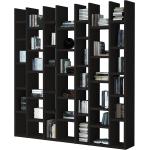 Schwarze Loftscape Bücherregale aus MDF Breite 200-250cm, Höhe 200-250cm, Tiefe 0-50cm 