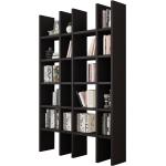 Schwarze Loftscape Bücherregale aus MDF Breite 100-150cm, Höhe 200-250cm, Tiefe 0-50cm 