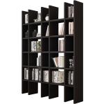 Schwarze Loftscape Bücherregale aus MDF Breite 150-200cm, Höhe 200-250cm, Tiefe 0-50cm 