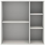 Reduzierte Weiße Bücherregale aus Massivholz mit Schublade Breite 50-100cm, Höhe 50-100cm, Tiefe 0-50cm 