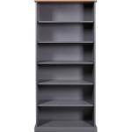 Reduzierte Graue Home Affaire Nachhaltige Bücherregale aus Massivholz Breite 50-100cm, Höhe 150-200cm, Tiefe 0-50cm 
