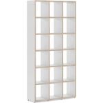 Weiße Regalraum Boon Quadratische Bücherwände aus Holz Breite 100-150cm, Höhe 200-250cm, Tiefe 200-250cm 