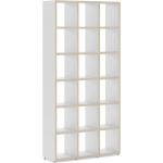 Weiße Regalraum Boon Quadratische Bücherregale aus Eiche Breite 100-150cm, Höhe 200-250cm, Tiefe 200-250cm 