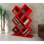 Rote Bücherregale Breite 100-150cm, Höhe 100-150cm, Tiefe 50-100cm 