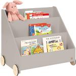 Reduzierte Graue Pinolino Bücherregale für Kinderzimmer lackiert aus Holz mit Rollen Breite 50-100cm, Höhe 50-100cm, Tiefe 0-50cm 