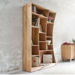 Hellbraune Zeitgenössische Bücherregale aus Massivholz klappbar Breite 0-50cm, Höhe 100-150cm 