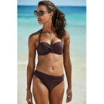Braune s.Oliver Bandeau Bikinitops aus Polyamid gepolstert für Damen Größe XS 