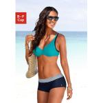Marineblaue Gestreifte s.Oliver Bikini-Tops mit Bügel für Damen Größe XL 