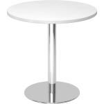 Weiße Runde Tische 80 cm aus Metall Breite 50-100cm, Höhe 50-100cm, Tiefe 50-100cm 2 Personen 