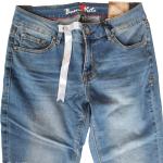 Blaue Buena Vista Italy Slim Fit Jeans aus Denim für Damen Größe M 