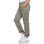 Olivgrüne Buena Vista Chino-Jeans mit Reißverschluss aus Twill für Damen Größe L 
