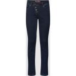 Dunkelblaue Buena Vista Malibu Slim Fit Jeans aus Baumwollmischung für Damen Größe L 