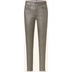 Reduzierte Silberne Buena Vista Italy Slim Fit Jeans mit Reißverschluss aus Denim für Damen Größe XS 
