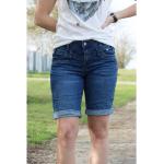 Blaue Vintage Buena Vista Jeans-Shorts mit Reißverschluss aus Baumwolle für Damen Größe XS für den für den Sommer 