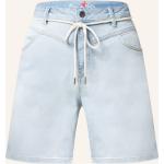 Reduzierte Hellblaue Buena Vista Jeans-Shorts mit Reißverschluss aus Baumwolle für Damen Größe XS für den für den Sommer 