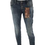 Graue Buena Vista Malibu Stretch-Jeans aus Baumwollmischung für Damen Größe S 