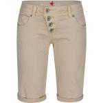 Sandfarbene Buena Vista Malibu Stretch-Shorts aus Twill für Damen Größe XS 