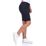 Dunkelblaue Buena Vista Malibu Stretch-Shorts aus Twill für Damen Größe S 