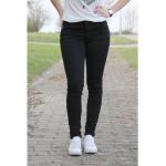 Schwarze Unifarbene Buena Vista Kim Slim Fit Jeans mit Reißverschluss für Damen Größe XS 