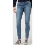 Hellblaue Buena Vista Skinny Jeans mit Reißverschluss aus Baumwollmischung für Damen Größe L 