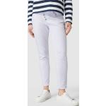 Weiße Unifarbene Buena Vista Malibu 5-Pocket Hosen aus Baumwolle für Damen Größe XL 