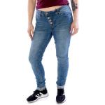 Blaue Bestickte Vintage Buena Vista Malibu Slim Fit Jeans Raw aus Baumwolle für Damen Größe XS 