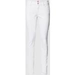 Weiße Buena Vista Italy Slim Fit Jeans mit Reißverschluss aus Baumwolle für Damen Größe L 