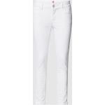 Weiße Buena Vista Italy Slim Fit Jeans mit Reißverschluss aus Baumwolle für Damen Größe L 