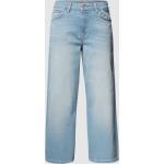 Reduzierte Hellblaue Buena Vista Wide Leg Jeans & Relaxed Fit Jeans mit Reißverschluss aus Baumwollmischung für Damen Größe XL 