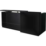 Schwarze Bürocontainer aus MDF mit Schublade Breite 250-300cm, Höhe 200-250cm, Tiefe 50-100cm 