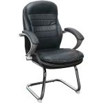 Schwarze Moderne Bürostühle & Schreibtischstühle aus Leder mit Armlehne Breite 100-150cm, Höhe 100-150cm, Tiefe 50-100cm 