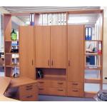 Rubinrote Büroschränke & Home Office Schränke aus Birkenholz mit Schublade Breite 200-250cm, Höhe 200-250cm, Tiefe 0-50cm 
