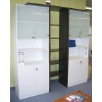 Anthrazitfarbene Büroschränke & Home Office Schränke aus Birkenholz abschließbar Breite 200-250cm, Höhe 200-250cm, Tiefe 50-100cm 