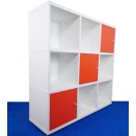 Rubinrote Büroschränke & Home Office Schränke aus Birkenholz Breite 100-150cm, Höhe 100-150cm, Tiefe 0-50cm 