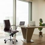 Reduzierte Braune Gesteppte Ergonomische Bürostühle & orthopädische Bürostühle  aus Leder gepolstert Breite 0-50cm, Höhe 50-100cm 