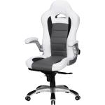 Weiße Amstyle Design Gaming Stühle & Gaming Chairs aus Kunstleder mit Armlehne Breite 50-100cm, Höhe 100-150cm, Tiefe 50-100cm 