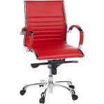 Rote Gesteppte hjh Office Parma Ergonomische Bürostühle & orthopädische Bürostühle  aus Leder mit Armlehne 