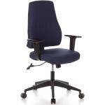 Bürostuhl / Drehstuhl PRO-TEC 100 Stoff dunkelblau hjh OFFICE - blau Polyester 608110