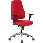 Bürostuhl / Drehstuhl PRO-TEC 200 Stoff rot Alu poliert hjh OFFICE - red polyester 608020