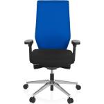 Bürostuhl / Drehstuhl PRO-TEC 700 Stoff schwarz/blau hjh OFFICE - blue polyester 608842