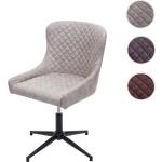 Graue Rauten Vintage Mendler Bürostühle ohne Rollen aus Textil höhenverstellbar Breite 50-100cm, Höhe 50-100cm, Tiefe 50-100cm 